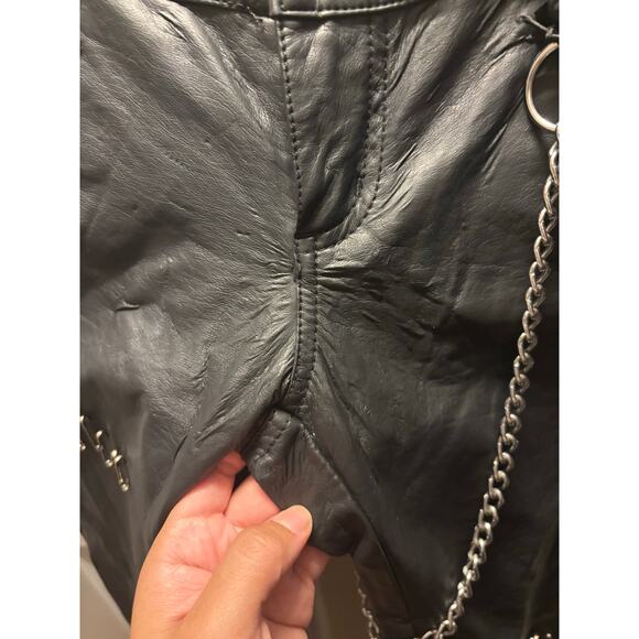 Tripp NYC flawed altered vegan leather black pants - Picture 6 of 13